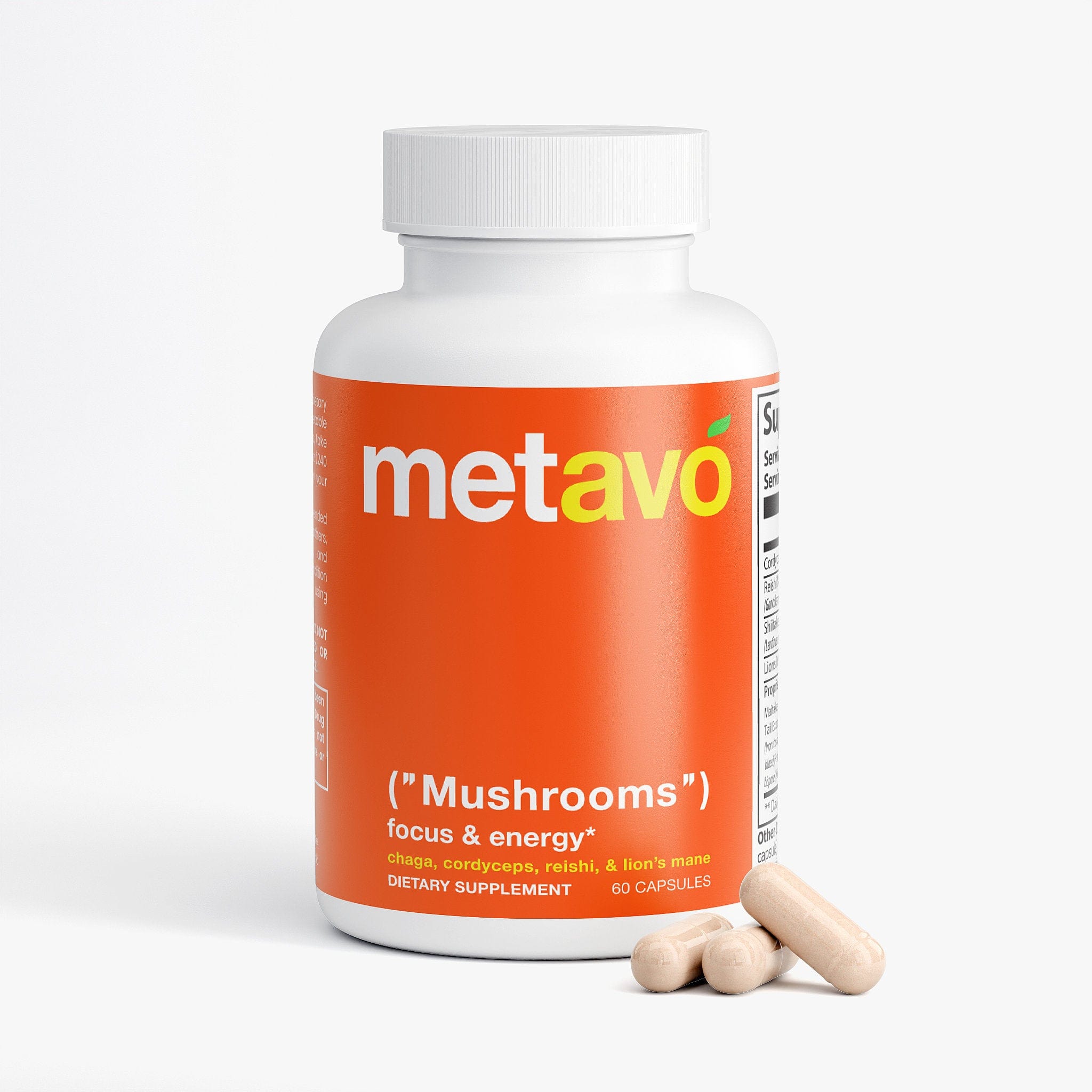 Supliful Natural Extracts Mega Mushrooms Lion's Mane | Chaga | Cordyceps | Reishi | 30 Serve