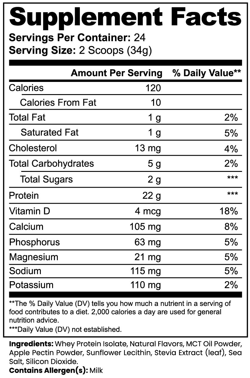 Metavo.com Proteins & Blends Advanced 100% Whey Protein Isolate (Vanilla)