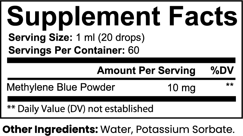 Metavo.com Specialty Supplements Methylene Blue Drops