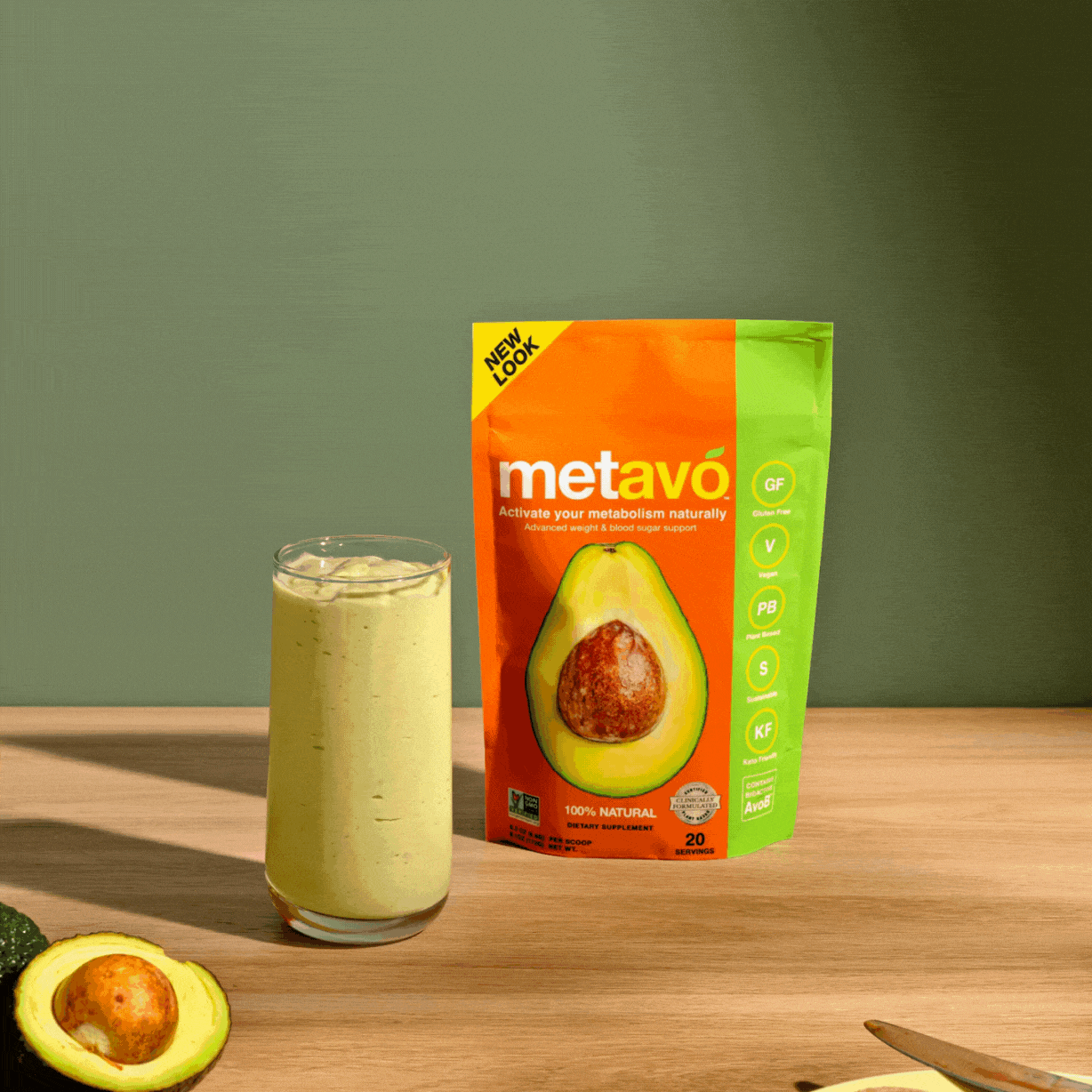MetAvo Monthly Supply 20 Scoops Metabolism Booster Smoothie Mix