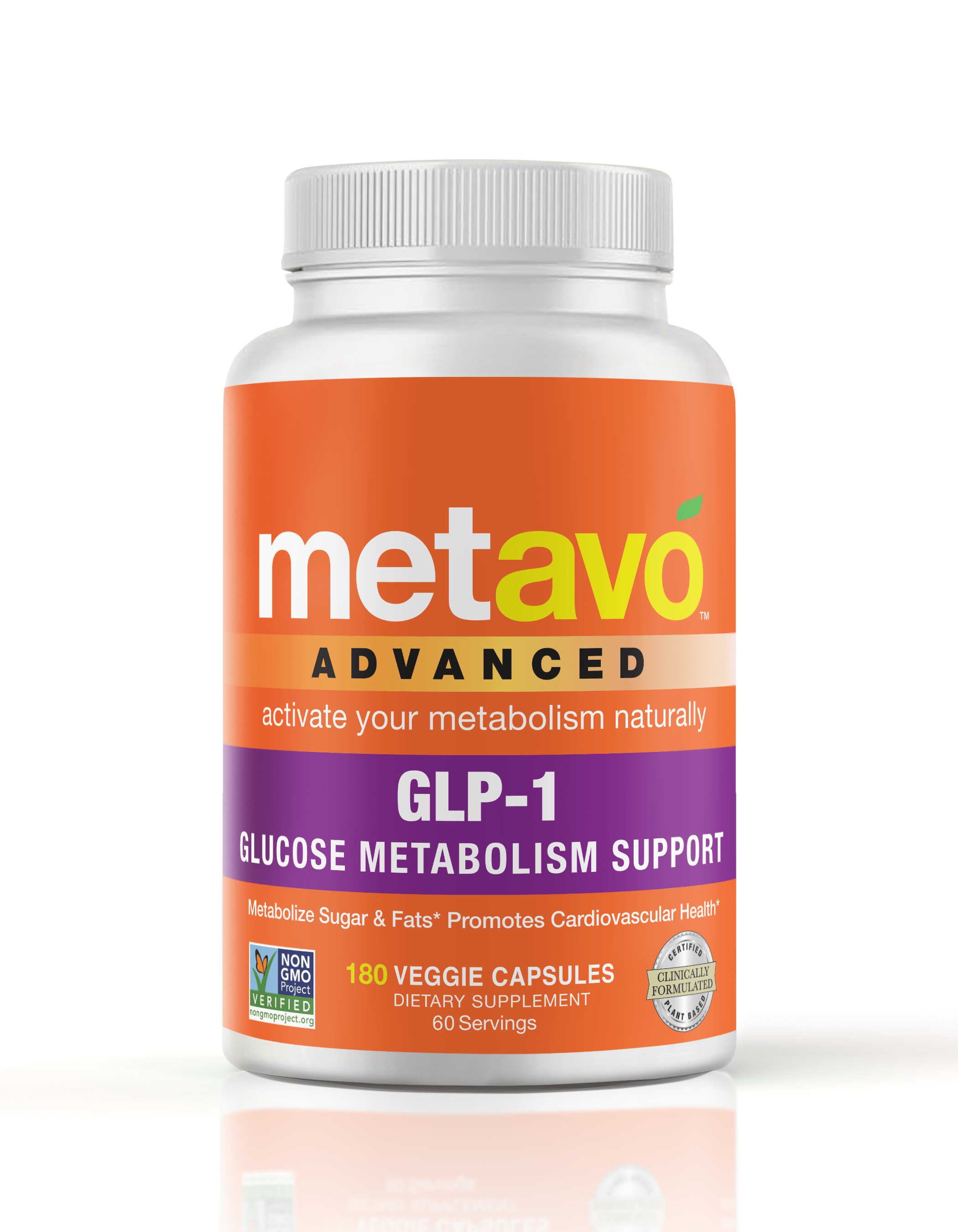 Metavo US Metavo GLP-1 Metavo Advanced GLP-1 Blood Sugar Support with Berberine 1 Month Supply