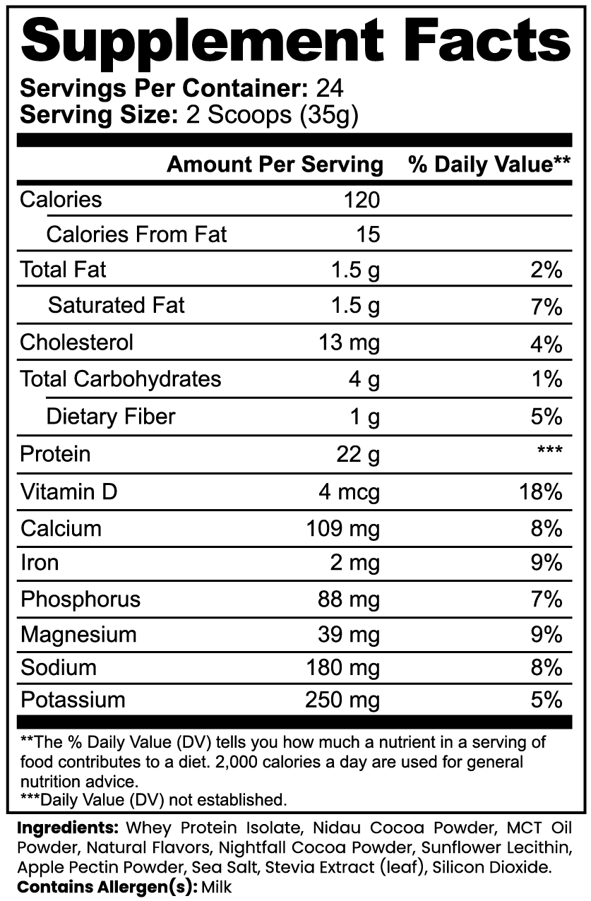 Supliful Proteins & Blends Advanced 100% Whey Protein Isolate (Chocolate)