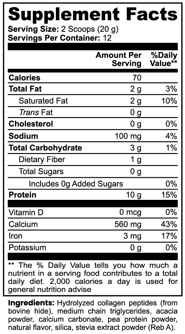 Supliful Proteins & Blends Creamy Collagen Coffee Booster | 12 Serve